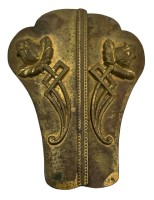 Auktion 348 / Los 1047 <br>Jugendstil-Gürtelschnalle, Messing?, H-8 cm, B-6,2 cm