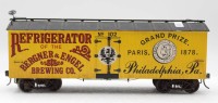 Auktion 348 / Los 12034 <br>gr. Güterwaggon mit Werbung, Spur 1, Kunststoff