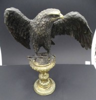 Auktion 348 / Los 15018 <br>Jeanharye, gr. schwere Adler-Bronze, H-41 cm