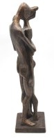 Auktion 348 / Los 15058 <br>hohe Figur, Liebespaar, Austin Prod. Inc., Kunstmasse bronziert, H-55cm