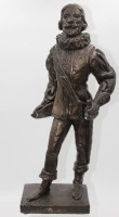 Auktion 348 / Los 15066 <br>Don Quixote, Austin Prod. Inc., Canada, Kunstmasse bronziert, kleinere Farbabplatzer, H-50cm.