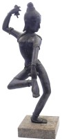 Auktion 348 / Los 15513 <br>Bronze Tempeltänzerin mit Glöckchen, Tauf Sockel, hailand, H-35 cm