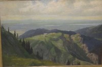 Auktion 348 / Los 4066 <br>Friedrich VOLTZ (1817-1886) "Almlandschaft", Öl/Holz, verso Nachlass-Stempel, 27x19 cm, gerahmt, RG  27,5x36,5 cm