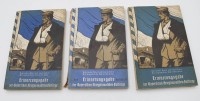 Auktion 348 / Los 7063 <br>3 Bände, Deutsches Kriegsbuch, um 1915, Paperback, teilw. Gebrauchsspuren