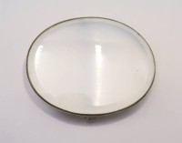 Auktion 349 / Los 1013 <br>gr. ovale Brosche, milchiger Stein in Silberfassung, ca. 5,8 x 4,8cm