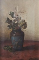 Auktion 349 / Los 4000 <br>Harald 1813, Blumen in Vase, Öl/Leinwand, alt gerahmt, RG 62 x 46cm