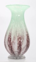 Auktion 349 / Los 10006 <br>WMF-Ikora Vase, grün/braun, Art-Déco, H-19cm