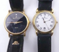 Auktion 349 / Los 2027 <br>2x Quartz Damenarmbanduhren "Maurtice Lacroix", Lederband, 1x neuwertig