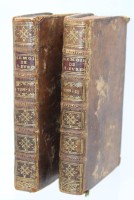 Auktion 349 / Los 3007 <br>Les Memoires de la vie du Comte D, 1. u. 2. Band, 1740, Altersspuren