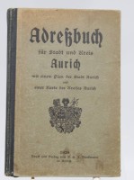 Auktion 349 / Los 3009 <br>Adreßbuch der Stadt Aurich von 1926, Altersspuren