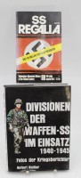 Auktion 349 / Los 7023 <br>SS.Regalia von Jack Pia 1974 und Divisionenn der Waffen-SS im Einsatz von Herbert Walther 1993