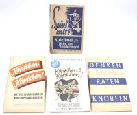 Auktion 349 / Los 3014 <br>4x div. Rätsel-u. Spielebücher, um 1947