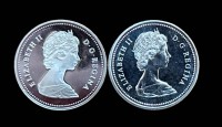 Auktion 349 / Los 6026 <br>2x Silber Canada Dollars, 1x 1973, 1x 1981, zus. 46,6 gr