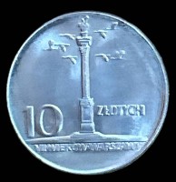 Auktion 349 / Los 6027 <br>Münze 10 Zlotchy Polen, 1975,  Kupfer/Nickel, D-31 mm