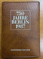 Auktion 349 / Los 6029 <br>"750 Jahre Berlin 1987" in Etui, 4x 5 Mark DDR Sondermünzen