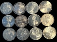 Auktion 349<br>40xdiverse  5 DM Sondermünzen BRD, Silber, Nennwert 100 Euro