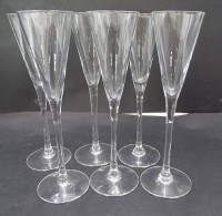 Auktion 352 / Los 10023 <br>6x Aquavit Gläser "Orrefors", H-17 cm