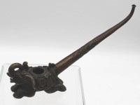 Auktion 349 / Los 15525 <br>figürliche Opium-Pfeife, Indien, Elefant, Bronze, ca. L-23cm