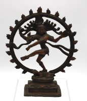 Auktion 349 / Los 15530 <br>Shiva im Feuerrad, Bronze, Indien, H-22cm