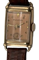 Auktion 350 / Los 2009 <br>mechan DAU "Bulova" gewölbte Glasscheibe, 14 kt. gold filled, Werk läuft