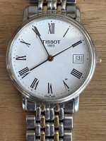 Auktion 350 / Los 2018 <br>Quartz HAU Tissot" 1853, Stahlband, gut erhalten, nicht überprüft