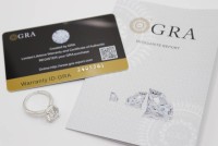 Auktion 352 / Los 1008 <br>925er Silber-Ring mit 4,0ct Moissanite, anbei Zertifikat, 3,3gr. RG 53