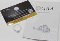 Auktion 352 / Los 1012 <br>925er Silber-Ring mit 0,8 ct Moissanite, 1,9gr., RG 53, anbei Zertifikat