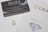 Auktion 352 / Los 1018 <br>925er Anhänger mit gelben Moissanite, 2ct, L-1,5cm, anbei Zertifikat