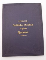 Auktion 350 / Los 3010 <br>Ringklib, Statistisches Handbuch der Provinz Hannover, 1897, Altersspuren