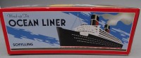 Auktion 350 / Los 12057 <br>Blech Ocean Liner, neuwertig in orig. Karton, Schlüsselwerk  läuft, Karton H-8x19 cm, neuzeitlich