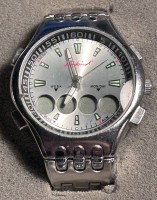 Auktion 351 / Los 2081 <br>Quartz HAU  Analog-Digital by Firebird, neuwertig in Blechkasten