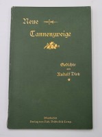 Auktion 351 / Los 3053 <br>Neue Tannenzweige. Gedichte.