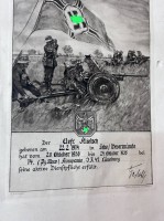 Auktion 351 / Los 7050 <br>Reservistenblatt 1936, Papier mit kl. Läsuren,  36x28 cm