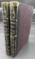 Auktion 351 / Los 3071 <br>"Lessing's gesammelte Werke"  1855 in 2 Bänden,  stocklfleckig, Einband gebrauchsspuren, 25x18 cm