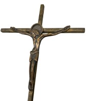 Auktion 352 / Los 15011 <br>Bronze Wandkruzifix, 20x11,5 cm