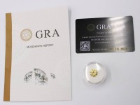 Auktion 352 / Los 1035 <br>gelber Moissanite, 4ct, anbei Zertifikat