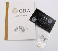 Auktion 352 / Los 1036 <br>champagnerfarbener Moissanite, 3ct, anbei Zertifikat