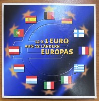 Auktion 352 / Los 6015 <br>12x Ein Euro Münzen in Blister aus 12 Ländern Europas, 2000/2001