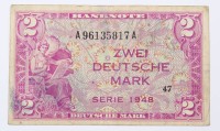 Auktion 352 / Los 6061 <br>Banknote , Bank Deutscher Länder , 2 DM Rosenberg 234 von 1948