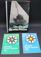 Auktion 352 / Los 7020 <br>2x Köhler's Flottenkalender 1964/65 und  Die alte und neue Marine