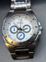 Auktion 353 / Los 2004 <br>Fossil Quartz HAU BQ9296, orig. Metallband, Werk nicht geprüft