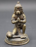 Auktion 353 / Los 15511 <br>Bronze, Hanuman, wohl Indien, ca. H-10cm