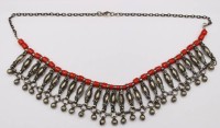 Auktion 353 / Los 1203 <br>Ethno-Collier, Silber, 57,3gr., L-50cm