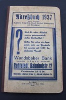 Auktion 353 / Los 3006 <br>Adreßbuch für die Gemeinden Rahlstedt, Stappelfeld, Braat, Stellau, Willinghusen und Basbüttel, 1937