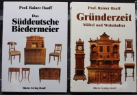 Auktion 353 / Los 3010 <br>Prof. Rainer Haaff, 2x Literatur über Möbel-Epochen, Gründerzeit und Biedermeier, 1992