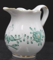 Auktion 353 / Los 8093 <br>Milchkännchen "Meissen" indisch grün, 1.Wahl, H-8 cm