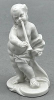 Auktion 355 / Los 8091 <br>Nymphenburg Putto mit Oboe, H-10 cm, Bustelli Entwurf, weiss