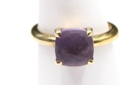 Auktion 354 / Los 1009 <br>925er Silber-Ring, vergoldet, Amethyst, 5,4gr, RG 63