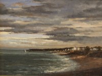 Auktion 354 / Los 4003 <br>Roger DELAPIERRE (1935-2021), Mer du Nord, Vlissingen, Öl/Leinwand, gut gerahmt, RG 51 x 63,5cm