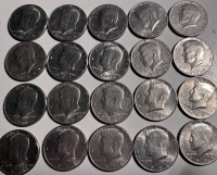 Auktion 354 / Los 6017 <br>20x Half Dollar Münze, USA, Kennedy/Adler, alles 70-er Jahre etc.